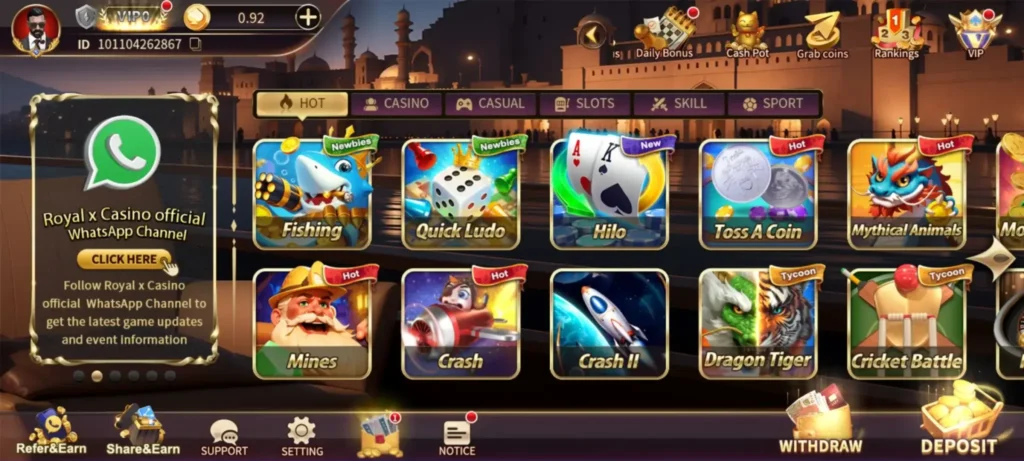 royal x casino download